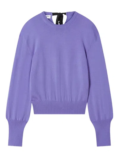 Lanvin Ribbon-detail Sweater In Purple