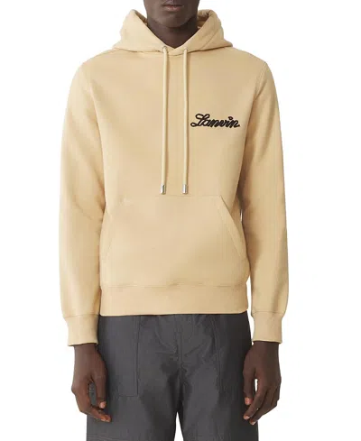 Lanvin Beige Relaxed-fit Hoodie With Adjustable Drawstring In Brown