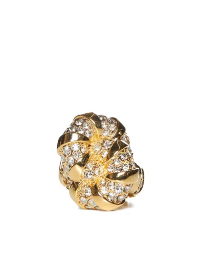 Lanvin Ring In Gold Crystal