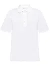 Lanvin Collared Shirt With Short Sleeves And Slits In White