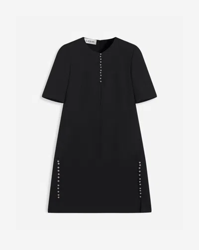 Lanvin Dressing Gown Courte Boutonnée Pour Femme In Black