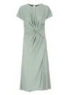 Lanvin Green Robe Viscose Midi Dress In Green