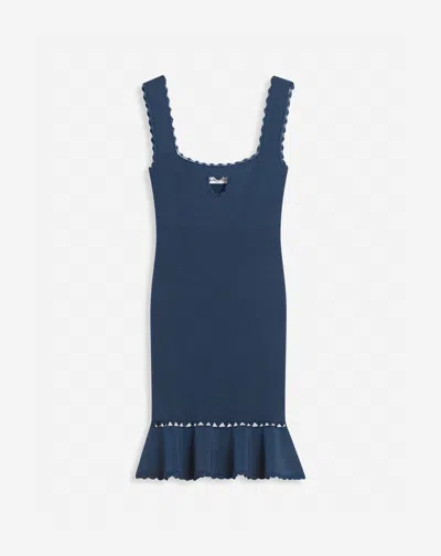 Lanvin Dressing Gown Sans Manches Detail Coeur Pour Femme In Blue