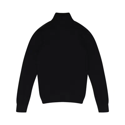Pre-owned Lanvin Roll Neck Wool Silk Sweatshirt 'black' | Women's Size L