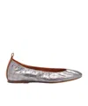 Lanvin La Ballerine En Cuir Effet Croco Pour Femme In Gray