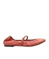 Lanvin Round Toe Flat Sole Mary Jane Strap Shoes In Red