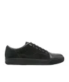 Lanvin Dbb1 Panelled Leather Low-top Sneakers In Black