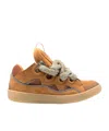 Lanvin Curb Sneakers In Brown