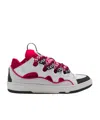 Lanvin Leather Curb Sneakers For Women In Gray