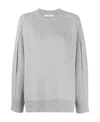 Lanvin Pull À Col Rond Et Dos Cape En Laine Et Cachemire Pour Femme In Gray