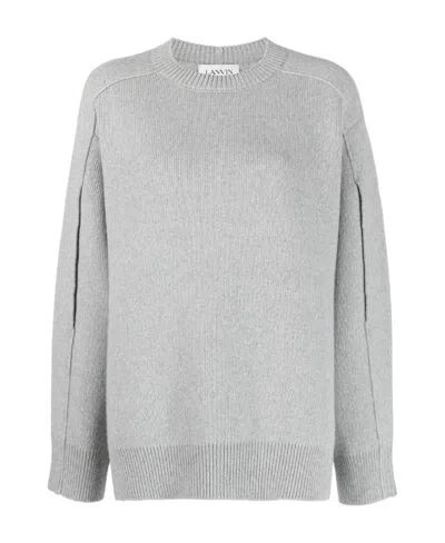 LANVIN ROUND-NECK CAPE-BACK JUMPER