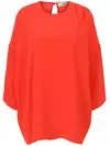 Lanvin Relaxed Fit Round Neck Top In Red