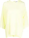 Lanvin Circular Collar Loose Fit Top In Yellow & Orange