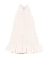 Lanvin Frill-neck Ruffled Mini Dress In White