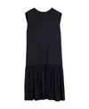 Lanvin Round-neck Sleeveless Minidress In Black