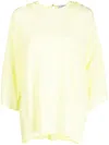 Lanvin Circular Collar Loose Fit Top In Yellow