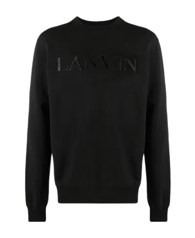 Lanvin Round-necked Sweater In Black