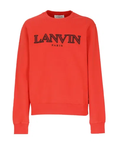 Lanvin Round-necked Sweater In Red