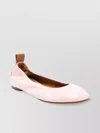 Lanvin Round Toe Flat Sole Ballerina Shoes In Pink