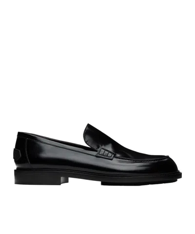 Lanvin Round Toe Loafers In Black