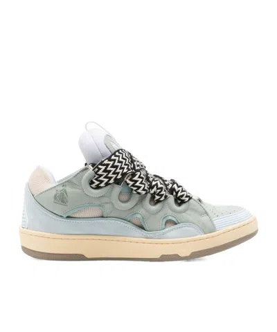 Lanvin Round Toe Sneakers In Green