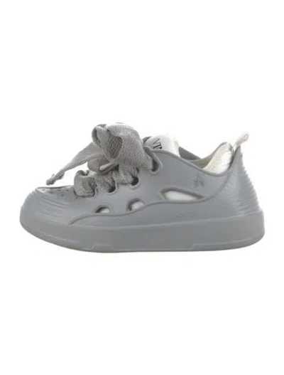 Pre-owned Lanvin Rubber Sneakers In Gray