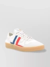 LANVIN RUBBER SOLE LEATHER MESH PANELLED SUEDE SNEAKERS