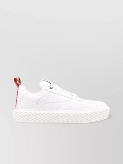 Lanvin Rubber Sole Low Top Sneakers In White