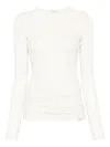 Lanvin Ruched Top In Neutrals