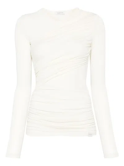 Lanvin Ruched Top In White