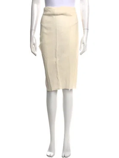 Pre-owned Lanvin Ruffle Embellishment Knee-length Skirt In Neutrals