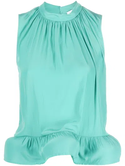 LANVIN RUFFLE-HEM BLOUSE