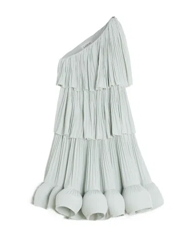 LANVIN LANVIN RUFFLED ASYMMETRIC ONE-SHOULDER DRESS