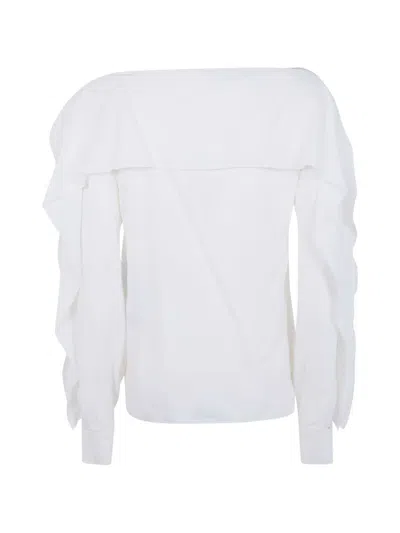 Lanvin Ruffled Knitwear In White