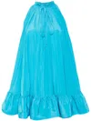 Lanvin Woman Mini Dress Azure Size 2 Polyester In Blue