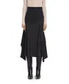 Lanvin Asymmetrical Skirt In Black