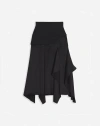 Lanvin Asymmetrical Skirt In Black