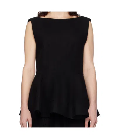 LANVIN RUFFLED SLEEVELESS TOP