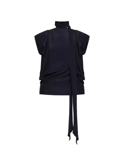 Lanvin Ruffled Top In Black