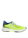 Lanvin Panelled Suede Sneakers With Chunky Rubber Sole In Yellow