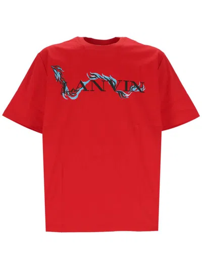 Lanvin Chinese New Year Oversize Cotton T-shirt In Flame