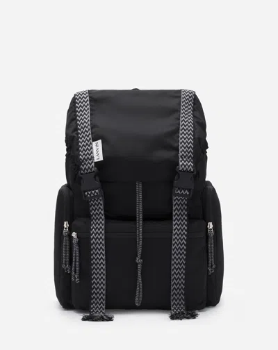 Lanvin Black Nylon Curb Backpack