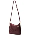 Lanvin Sac Compagnon Leather Shoulder Bag In Burgundy
