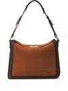 Lanvin Compagnon Asymmetrical Bag In Suede In Brown
