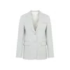 Lanvin Sage Green Wool Blazer In Green