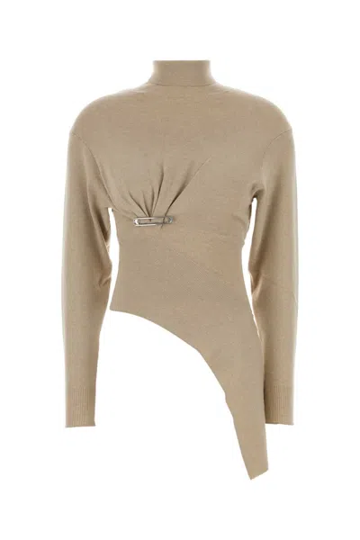 Lanvin Sand Wool-cashmere Blend Sweater In Beige O Tan