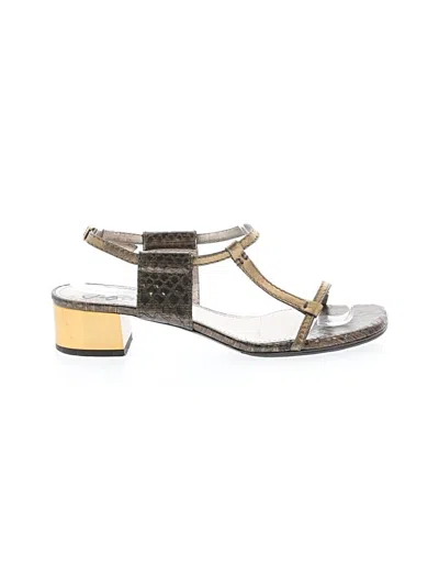 Pre-owned Lanvin Sandals In Gold