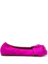 Lanvin Ballerina Flat With A Satin Bow For Women In Pink