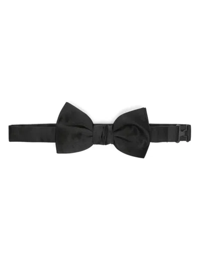 Lanvin Satin Duchess Bow Tie Asym Accessories In Black