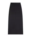 Lanvin Satin Midi Skirt In Black